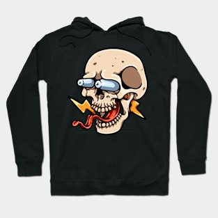 cartoon skull shock Hoodie